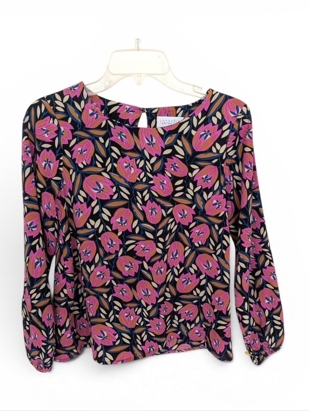 Compania Fantastica Floral Long-Sleeve Blouse